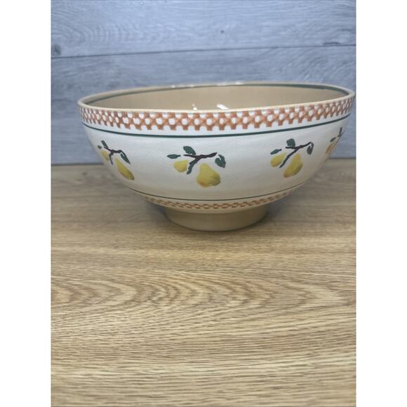 Nicholas Mosse Pottery Ireland 9” X 4.5” Footed Bowl Pear Pattern